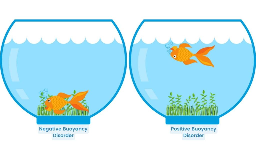 Negative buoyancy disorder left and positive buoyancy disorder right