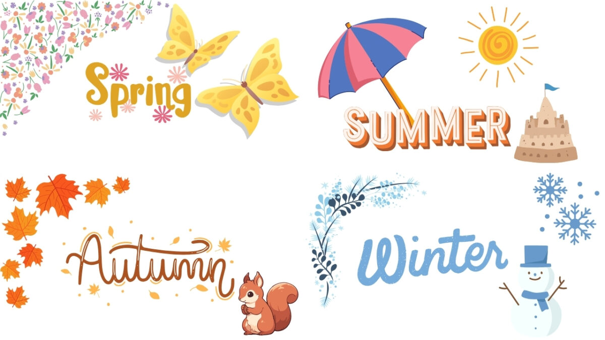 The 4 Seasons Spring, Summer, Autumn and Winter